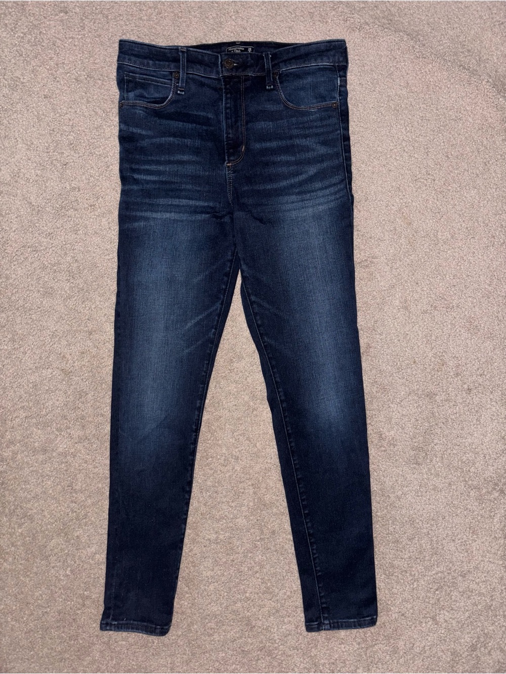 Abercrombie & Fitch Dark Blue Skinny Jeans - High Rise